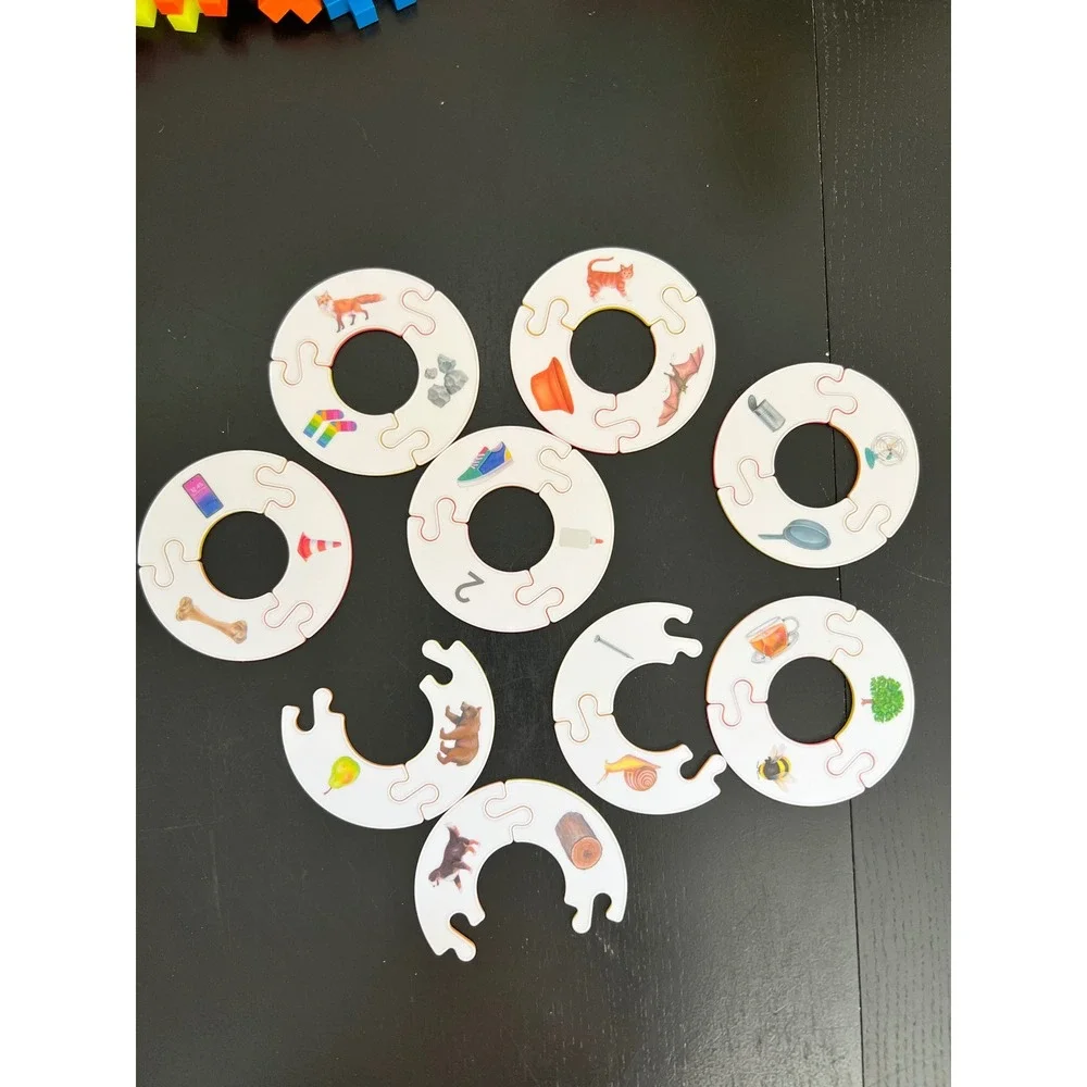 Lovevery Rhyming Rings Puzzle Multicolor Replacement Parts 4 Years Old
